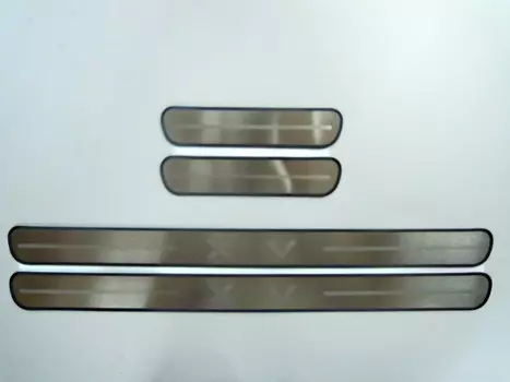 Накладки на дверные пороги с логотипом (нержавеющая сталь) JMT 24547 Subaru XV 2012 - 2016