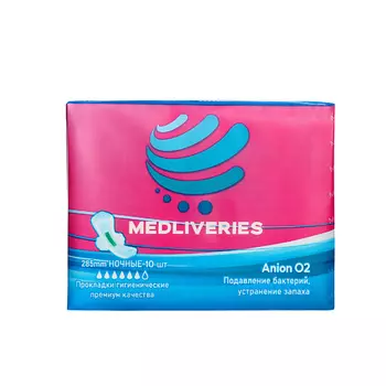 MEDLIVERIES Прокладки гигиенические ночные женские 10.0