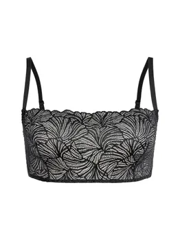 Бюстье Erlich Textil Bustier FLUID LACE BANDEAU BRALETTE, черный