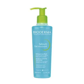BIODERMA Гель для лица очищающий себиум с помпой 200 мл