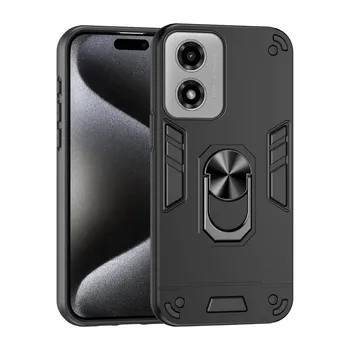 Противоударный чехол KEYSION для Motorola MOTO G24 Power G04 G04S, защитное кольцо для камеры, подставка, чехол для телефона MOTO E14 E13 E22 E22i for MOTO E22i синий