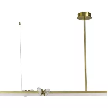 Подвесной светильник на штанге светодиодный с бабочками AM Group MARIPOSA L1000 POLISHED GOLD