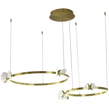 Подвесной светильник светодиодный с бабочками AM Group MARIPOSA SPD400+600 POLISHED GOLD