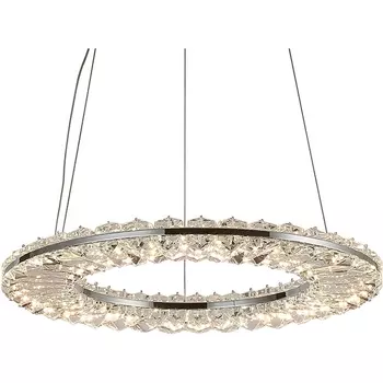 Подвесной хрустальный светильник светодиодный 8241/400 chrome Newport 8240 кольцо