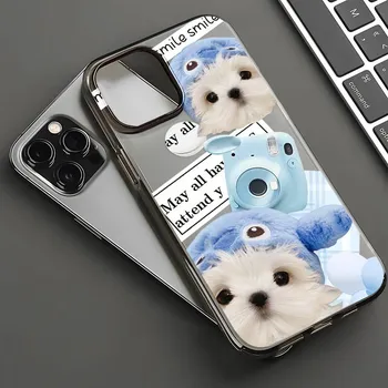 Чехлы для мобильных телефонов iPhone 11 13 15 Pro Max 12 14 Pro Max Чехол для iPhone 16 15 Plus 13 Pro 12 Матовая текстура с рисунком в виде мультяшных цветов iPhone 11 белый