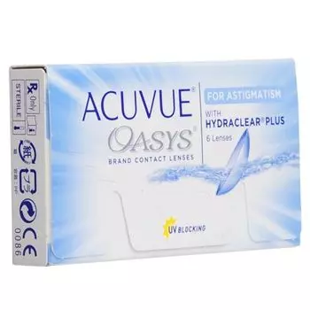 Линзы контактные Acuvue Oasys for Astigmatism (-3,75/-0,75/180) 6шт