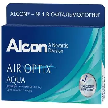 Линзы контактные Alcon/Алкон air optix aqua (8.6/-4,00) 3шт