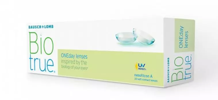 Линзы контактные для коррекции зрения однодневные мягкие Biotrue ONEday Nesofilcon A (-1.00/8.6/14.2) 30шт