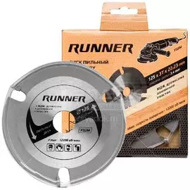 Диск пильный по дереву, Runner, 125 мм, 3 зуба, для УШМ, 551125