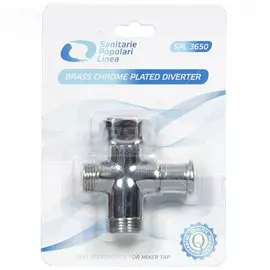 Дивертер для смесителя, латунь, вытяжной, блистер, SPL, SPL 3650