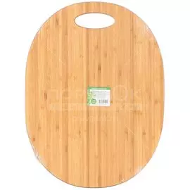 Доска разделочная бамбук, 40х30х1.5 см, овальная, Daniks, H-1488