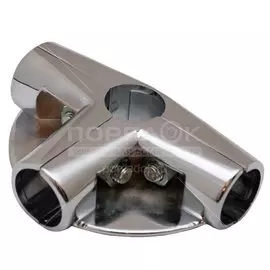 Соединитель для четырех труб, GT 9, с держателем, Trodos, Joker Chrome, 313041