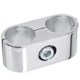 Соединитель для двух труб, R-55, параллельный, Trodos, Joker Chrome, 313108
