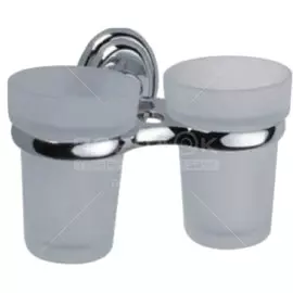 Стакан для зубных щеток, двойной, металл, хром, Solinne, Classic, 2546.101