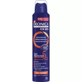 Дезодорант Deonica, 5 Protection, для мужчин, спрей, 200 мл