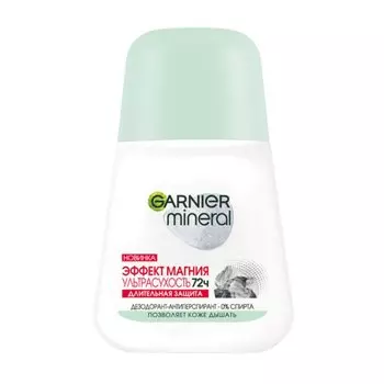 Дезодорант Garnier, Эффект магния, для женщин, ролик, 50 мл