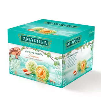 Конфеты амапола 100 г миндаль и кокос руско