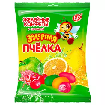 Конфеты Задорная пчелка 250г желейные неглазированные би-энд-би