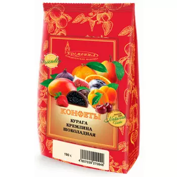 Конфеты курага в шоколаде 190г кремлина