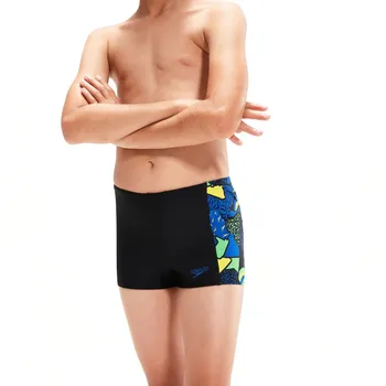 Плавки-шорты Speedo Boys' Allover Panel Aquashort, черный