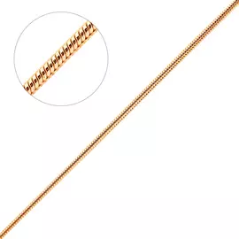 Цепь машинной вязки "Снейк" из красного золота 40-78025-11