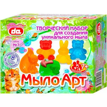 Набор д/творчества дети арт мыло арт зверушки да10008
