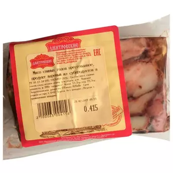 Мясо свиных голов прессованное дмитровские продукты