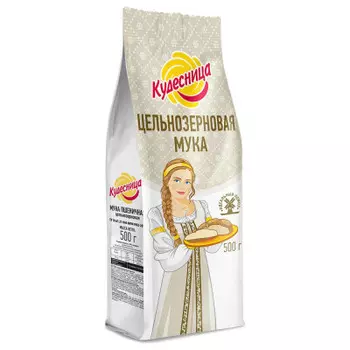 Мука кудесница 500 г пшеничная цельнозерновая