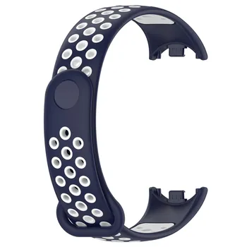 Двухцветный силиконовый ремешок для часов для Xiaomi Mi Band 7 Pro/Mi Band 8, аксессуары для умных часов Mi Band 7pro, браслет, аксессуары For Mi Band 7 Pro полуночно-синий