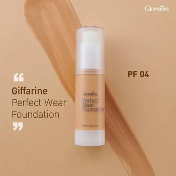 Giffarine Perfect Wear Foundation, Тональный крем на водной основе для естественной и идеально гладкой кожи с превосходными водостойкими свойствами, PF01 - PF04 30 мл PF01