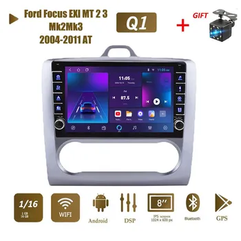 Автомобильное радио Icreative Android для Ford Focus EXI MT AT 2 3 Mk2 Mk3 2004-2011 с кнопочной ручкой, мультимедийный плеер, навигация, GPS Carplay 2 + 32 ГБ 1+16GB,MT