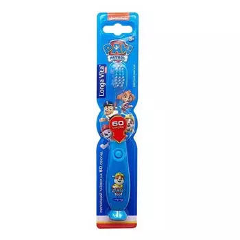 Детская зубная щетка Longa Vita Paw Patrol мигающая, с присоской, от 3 лет