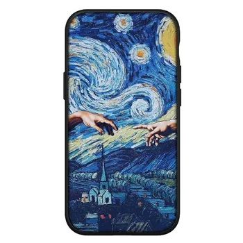 Чехол для iPhone 16 15 14 Xiaomi Redmi Note 13 12 11 Pro Max X 10 8 9 XR Samsung Galaxy S24 S23 A05 OPPO Huawei Starry Night Van Gogh Art Phone Case for iPhone 15 Pro болюс