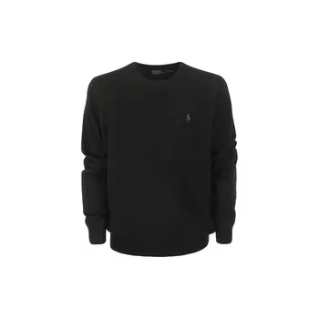 Polo Ralph Lauren FW22 Однотонный вязаный свитер с вышитым логотипом для мужчин, черный 710876714-003 XL