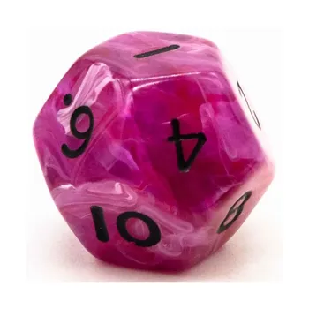 d12 Аметист с черным (1), Dice - Rainbow (Crystal Caste)