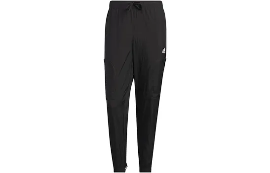 Трикотажные спортивные штаны мужские черные Adidas, черный