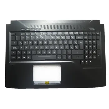 Подставка для рук и клавиатура для ноутбука ASUS GL503VD 90NB0GQ2-R31LA0, черный верхний чехол, черный с подсветкой, клавиатура Latin America LA QWERTY