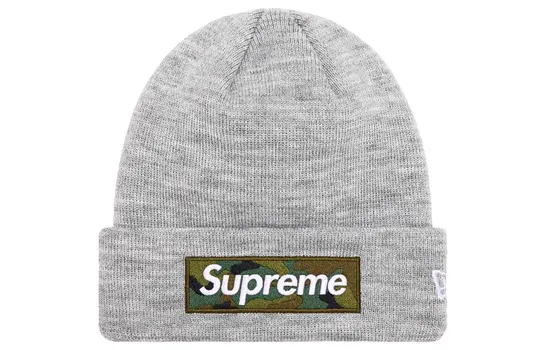 Шапка Supreme New Era, серый / камуфляжный