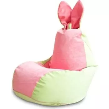 Кресло DreamBag Зайчик салатово-розовый