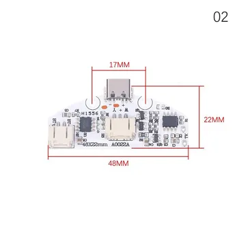 1 шт. настольная лампа Type-C с печатной платой и зарядкой через USB, светодиодная сенсорная маленькая ночная лампа 44*44mm