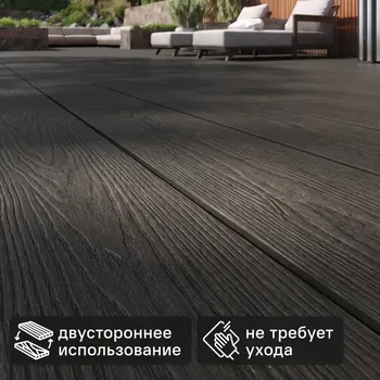 Террасная доска ДПК Holzhof Universal цвет Венге 3000x150x18 мм 0.45 м