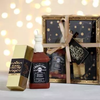 Набор свечей 2 штуки «100% успеха» бутылка и слиток