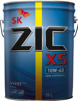 Моторное масло ZIC X5 10W-40, 20л