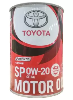 Моторное масло TOYOTA MOTOR OIL SP 0W-20 GF-6A, 1л