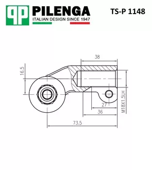 НАКОНЕЧНИК РУЛЕВОЙ ВАЗ 2110, 2170 PILENGA ПРАВЫЙ TS-P1148