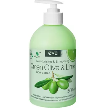 EVA NATURA Жидкое крем-мыло для рук "Зелёная олива и Лайм" 500.0