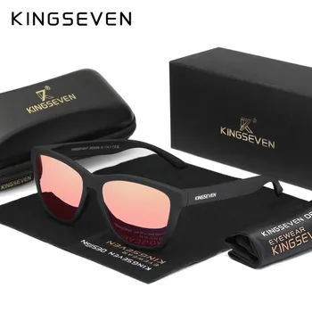 KINGSEVEN квадратные легкие солнцезащитные очки для мужчин поляризованные UV400 модные TR90 женские повседневные очки для вождения коричневый