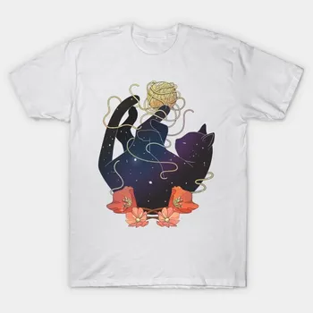 Футболка женская Catnip Harajuku Print Kawaii футболка летняя с коротким рукавом женская футболка топ футболка S