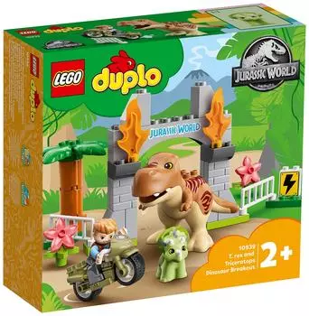 Конструктор LEGO Duplo 10939 Побег динозавров тираннозавр и трицератопс