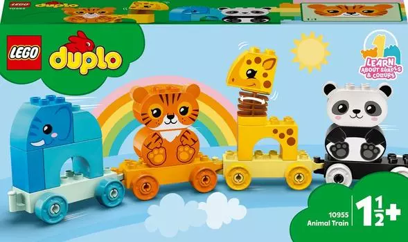 Конструктор LEGO DUPLO Creative Play 10955 Мой первый поезд для зверей
